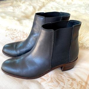 Boden Black Leather Chelsea Boots